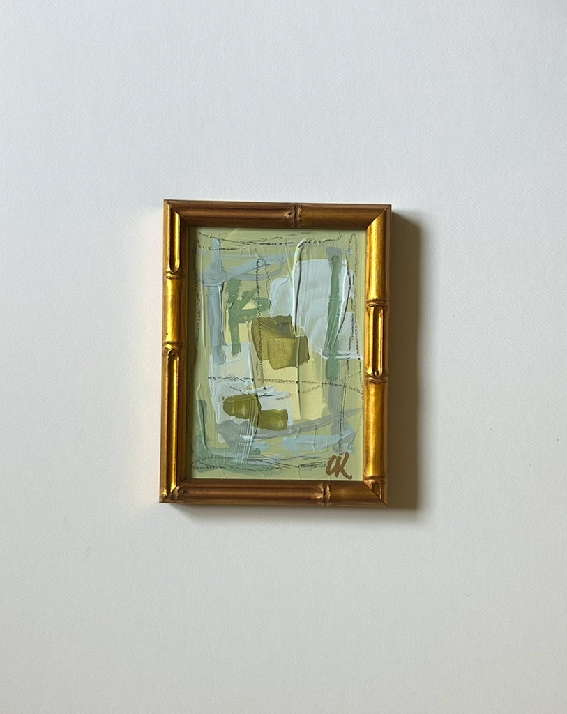Framed Petite Pretty Abstract Sage I