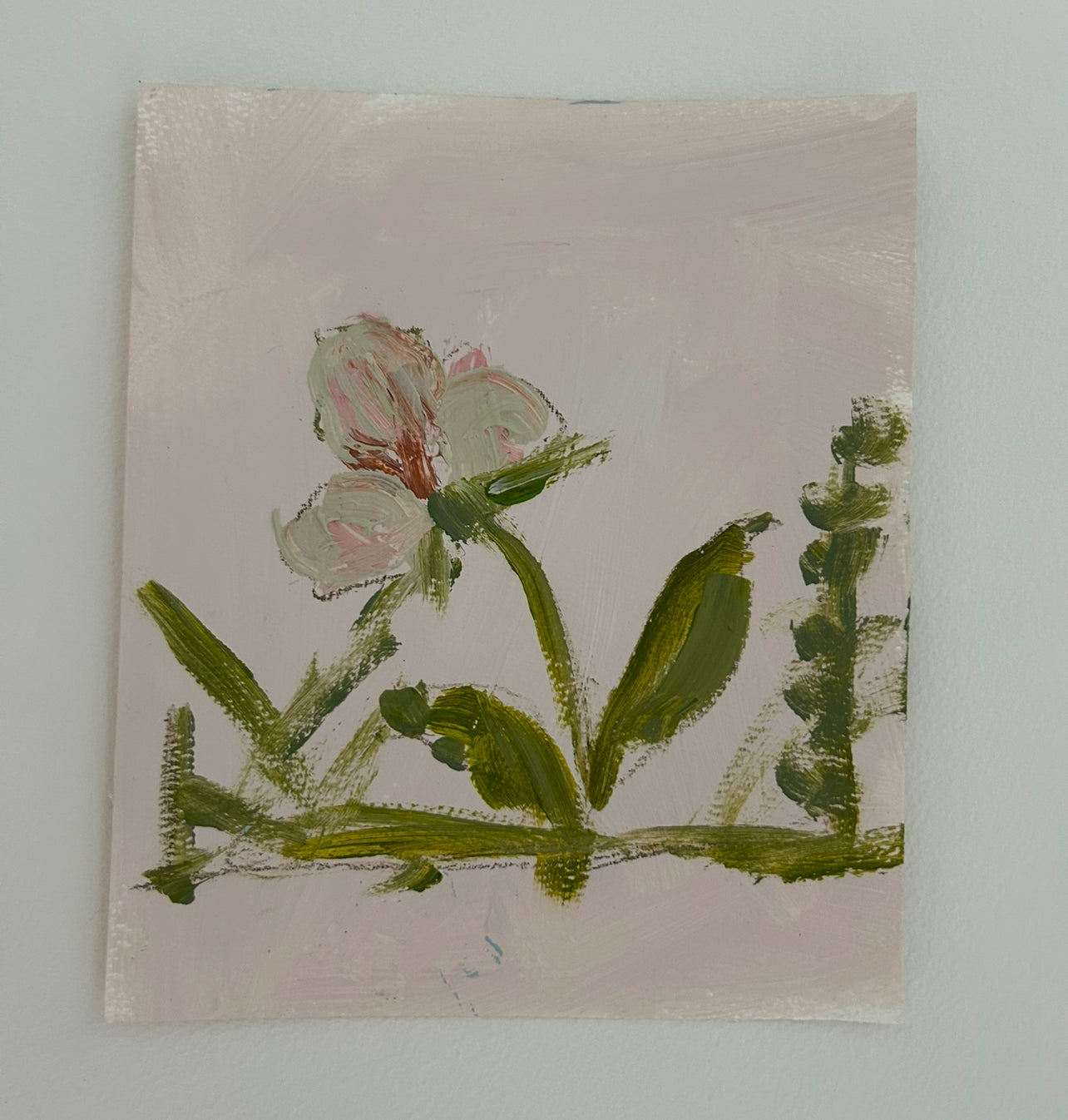 Small Abstract Floral Blush I