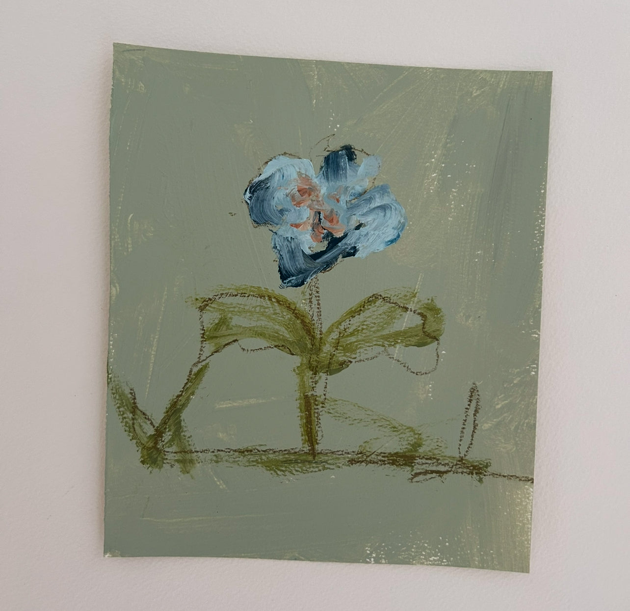 Small Abstract Floral Sage I