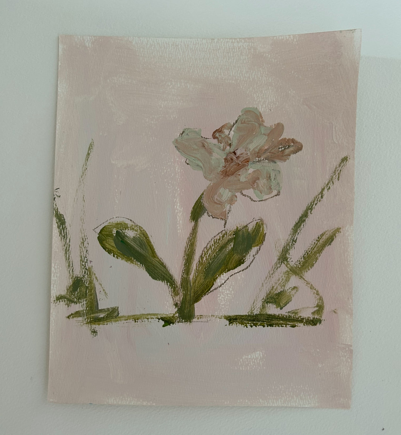 Medium Abstract Floral Blush II