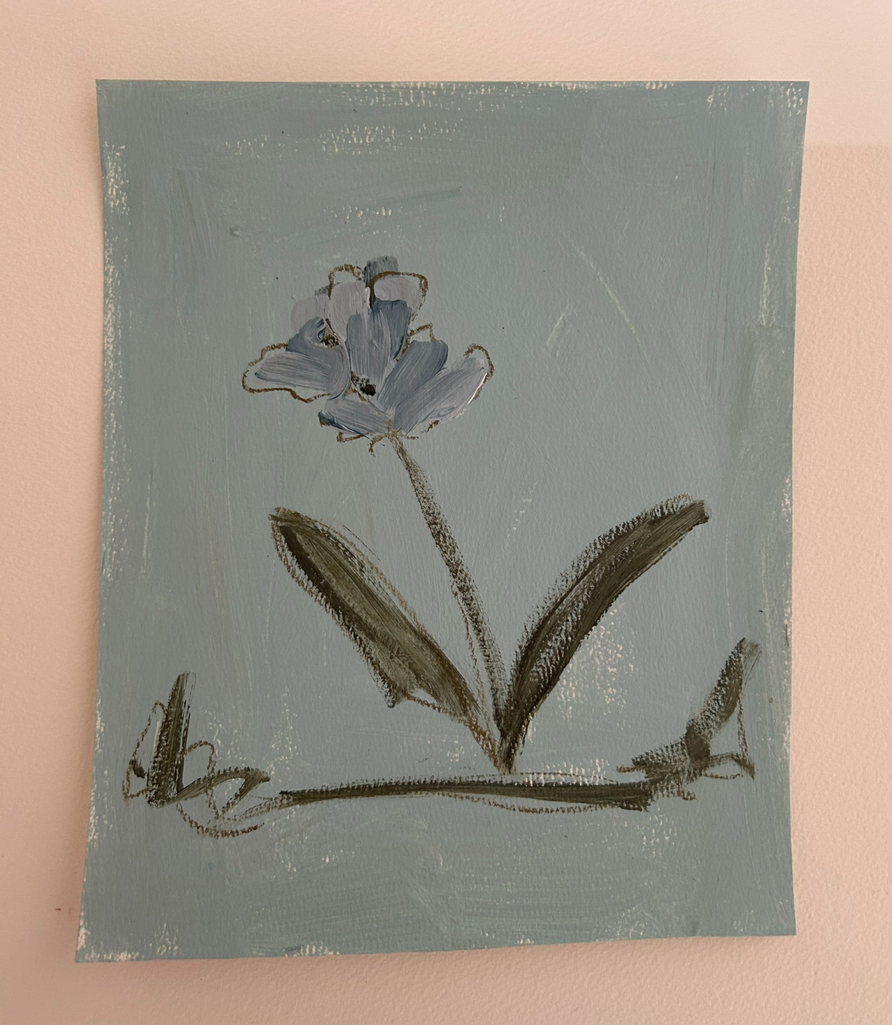 Medium Abstract Floral Sky Blue I