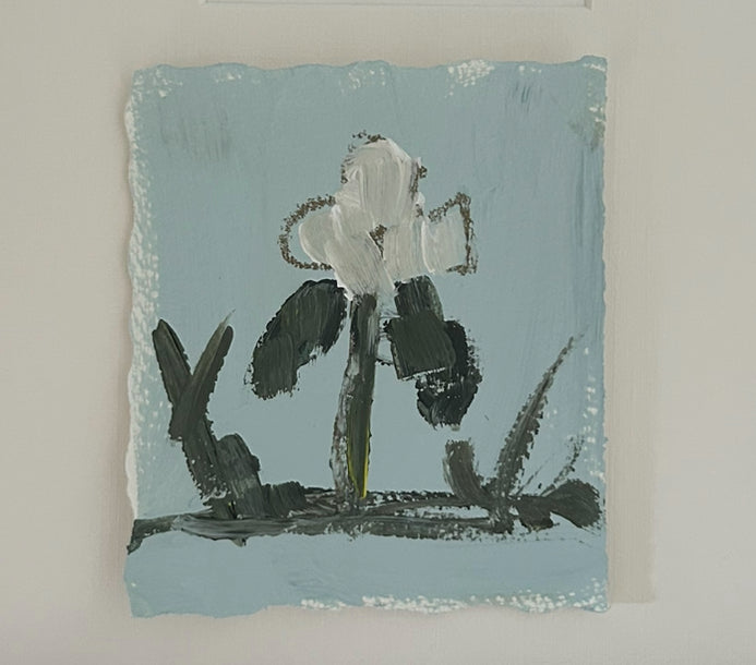 Mini Abstract Floral Light Blue I