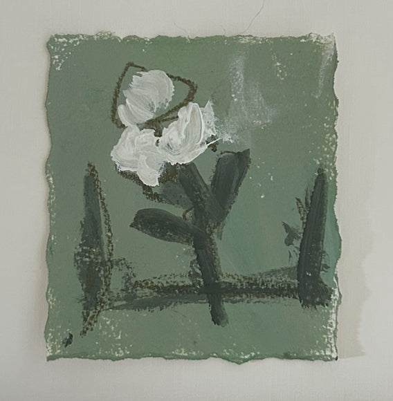 Mini Abstract Floral Light Sage II