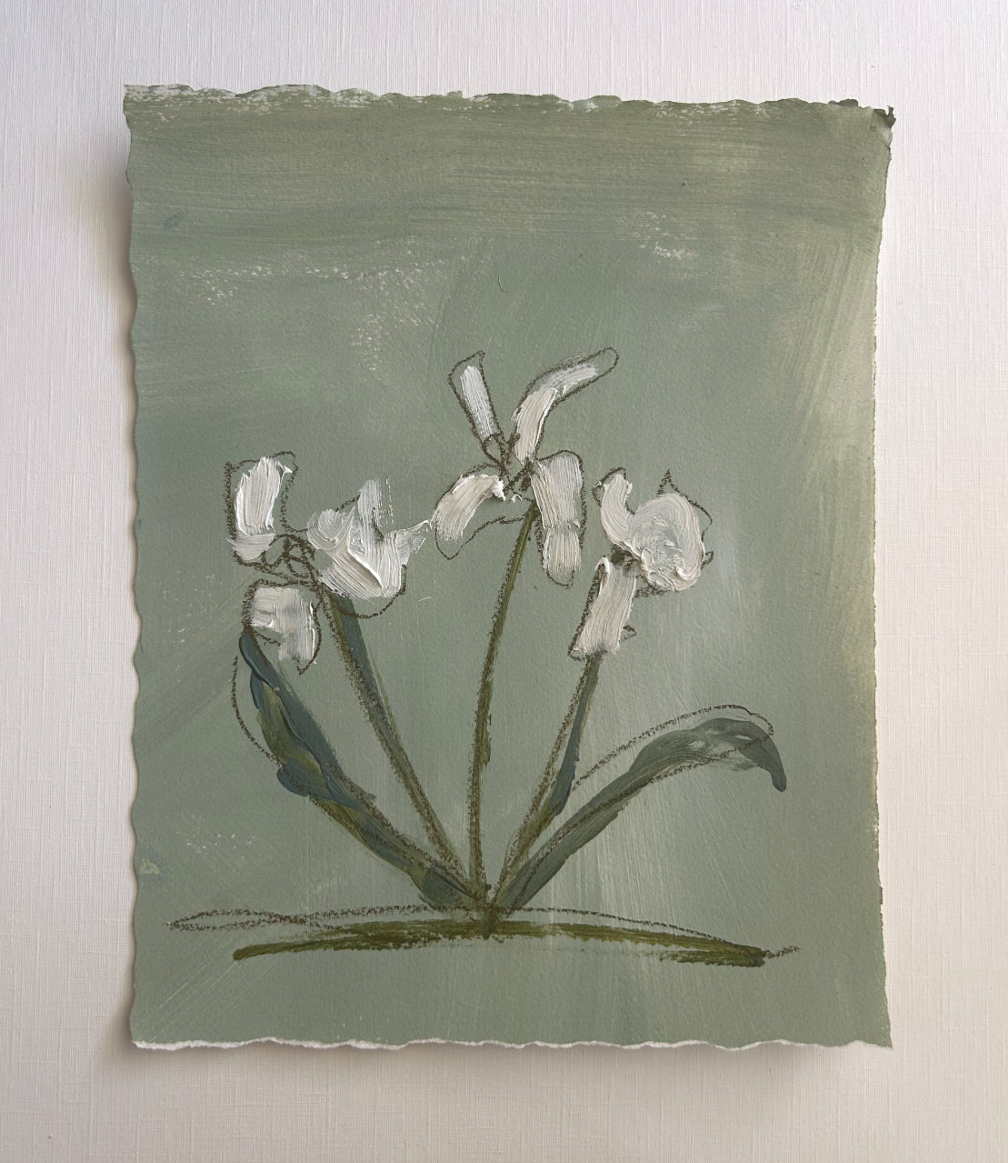 Large Abstract Floral Sage V