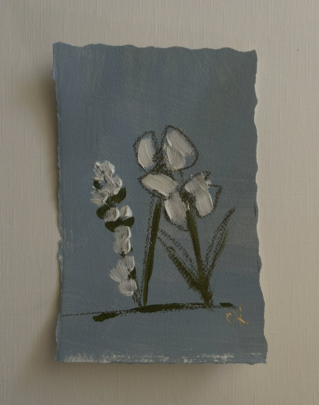 Small Abstract Floral Blue I