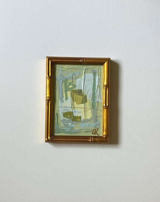 Framed Petite Pretty Abstract Sage I