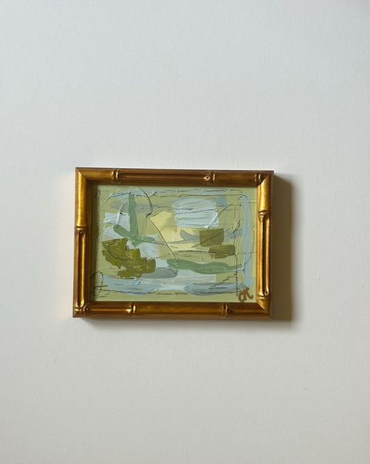 Framed Petite Pretty Abstract Sage II