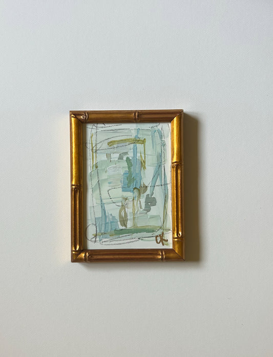 Framed Petite Pretty Abstract Blue I