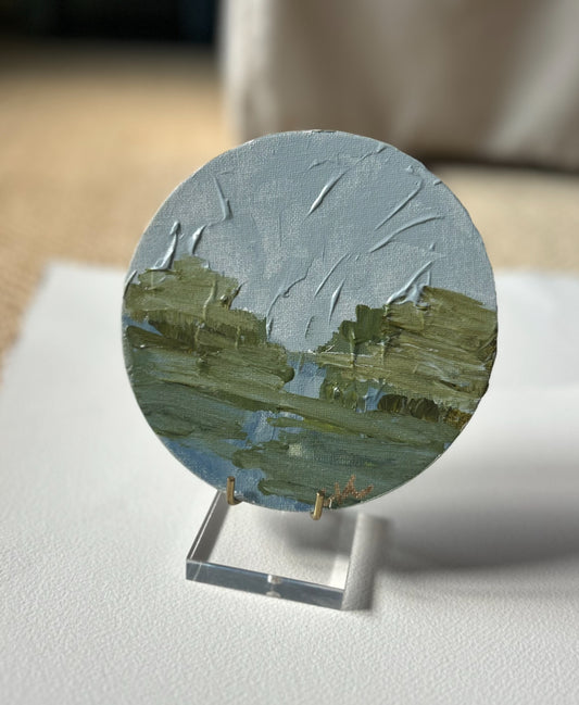 Circle Landscape on Easel II