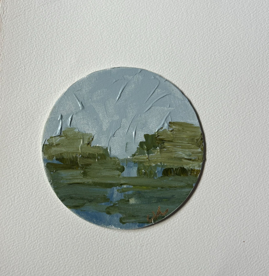 Circle Landscape on Easel II