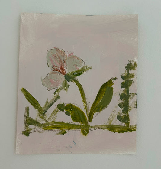 Small Abstract Floral Blush I