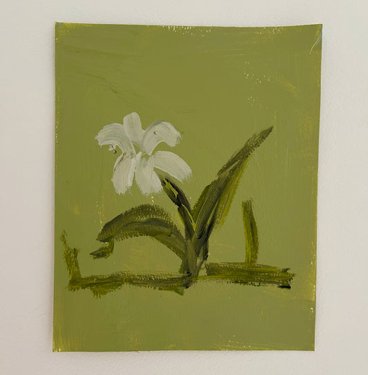 Small Abstract Floral Chartruese I