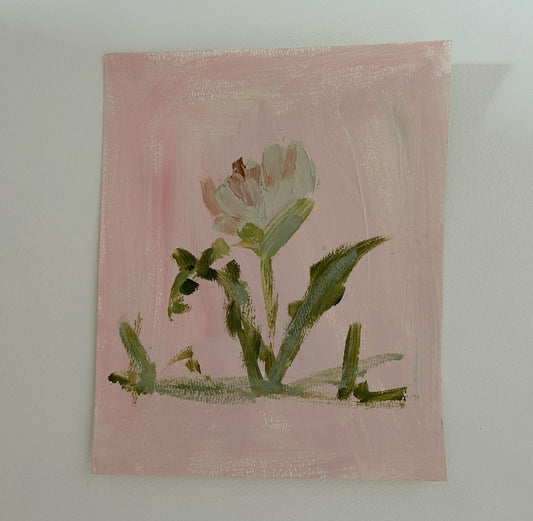 Medium Abstract Floral Blush I