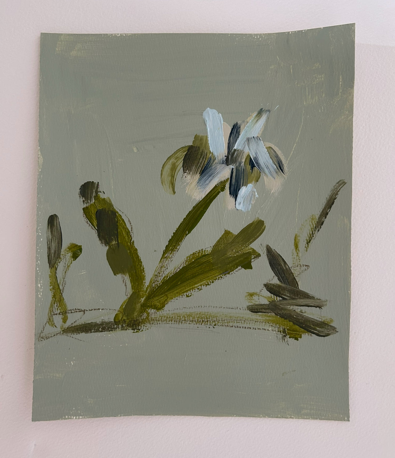 Medium Abstract Floral Sage II