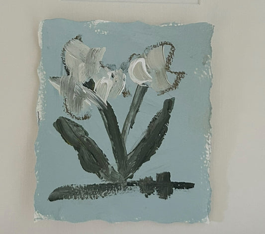 Mini Abstract Floral Light Blue II