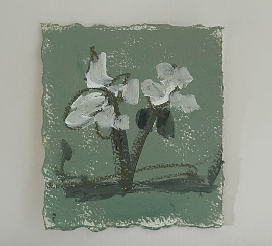 Mini Abstract Floral Light Sage I