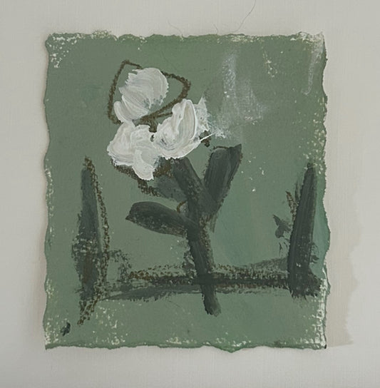 Mini Abstract Floral Light Sage II