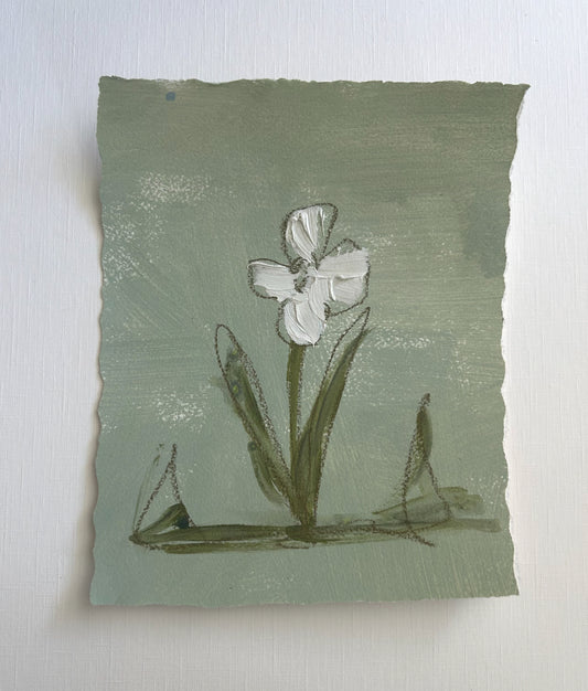 Medium Abstract Floral Sage IV