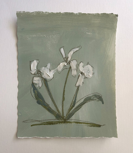Large Abstract Floral Sage V