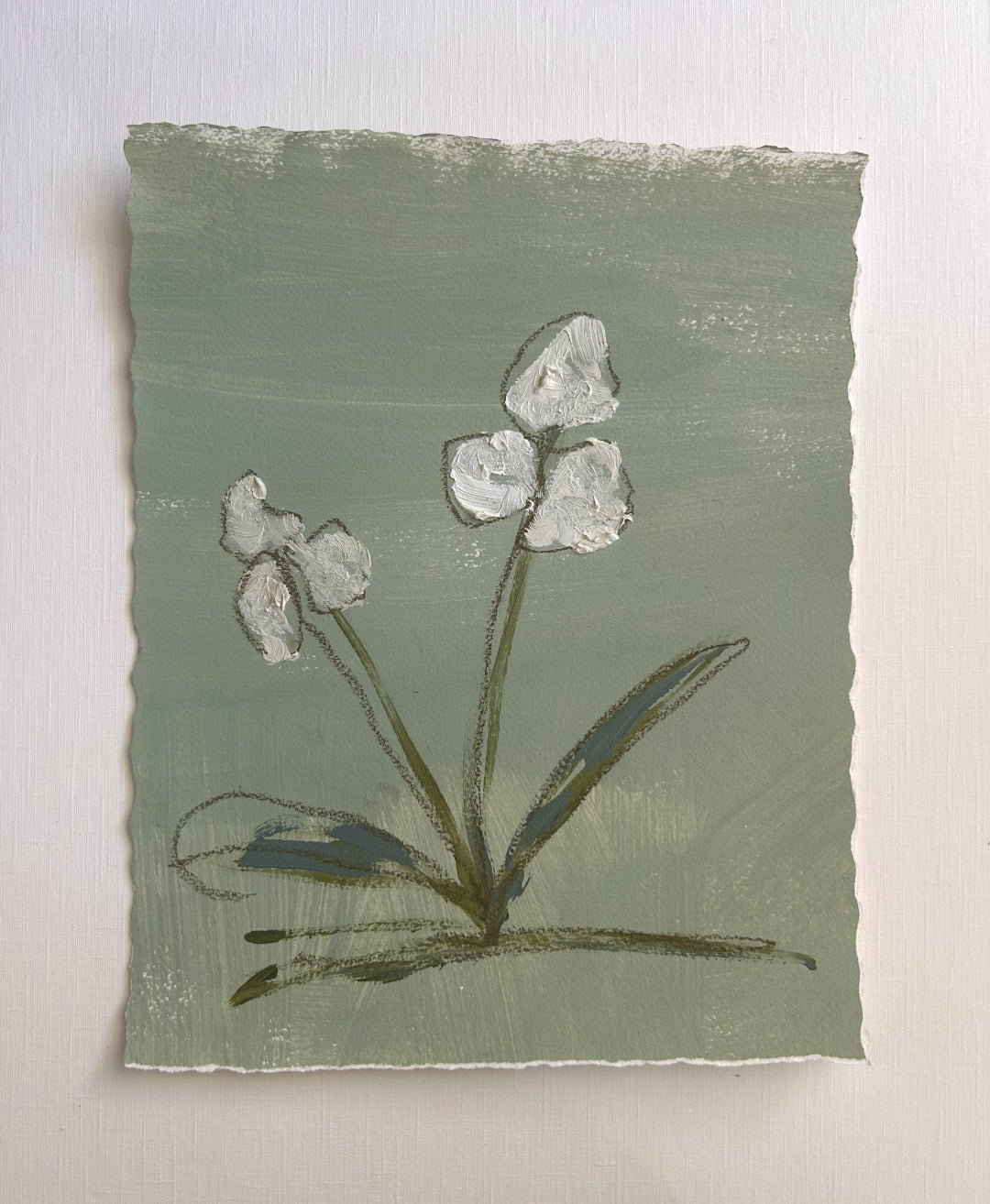Large Abstract Floral Sage VI