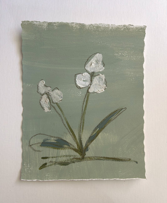 Large Abstract Floral Sage VI