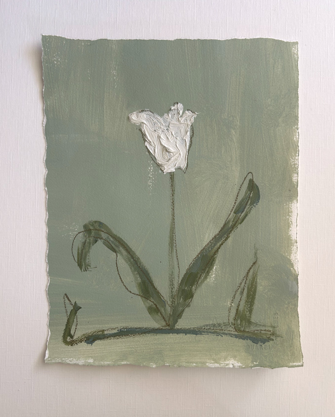 Large Abstract Floral Sage VII