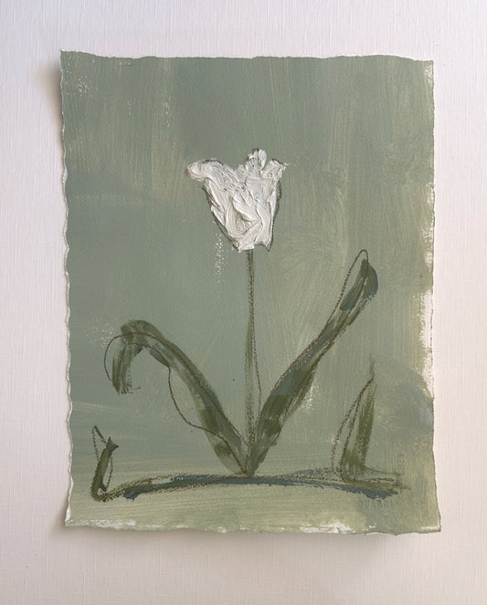 Large Abstract Floral Sage VII