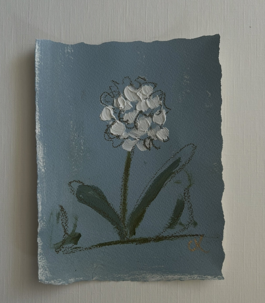 Small Abstract Floral Blue III