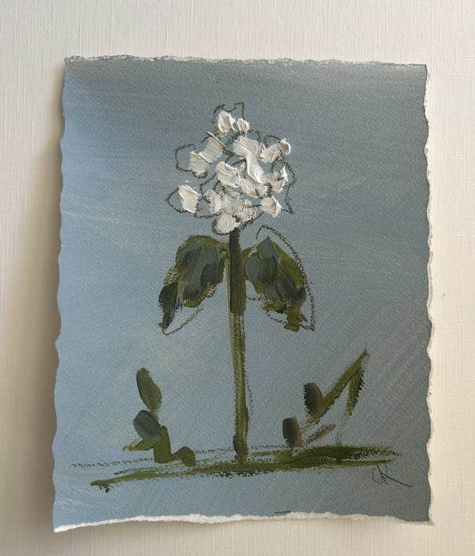 Medium Abstract Floral Blue VIII