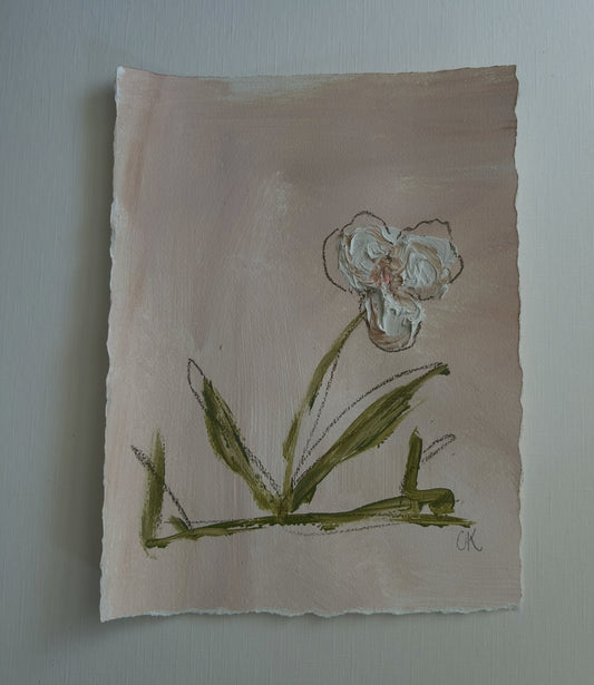 Medium Abstract Floral Blush II