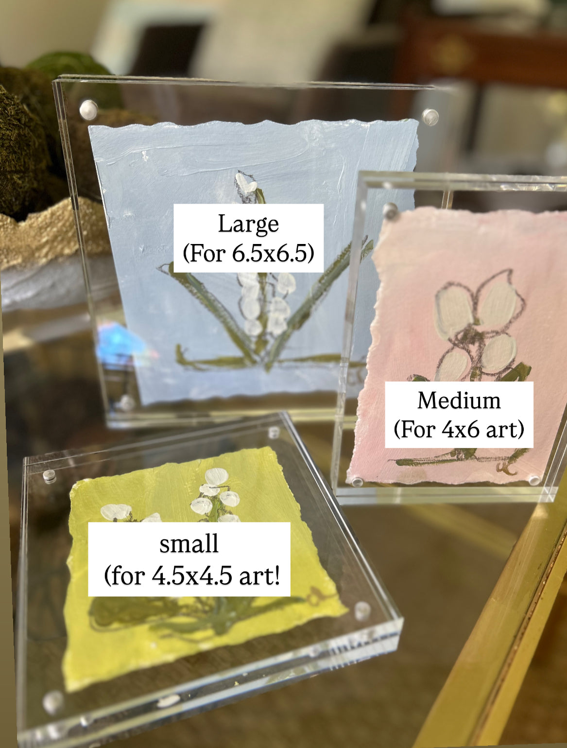May Flower MEDIUM ACRYLIC FRAMES