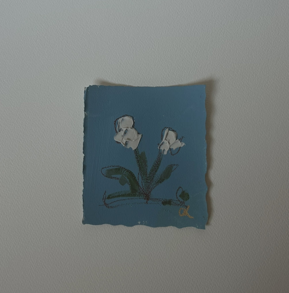 Textured floral French Blue II