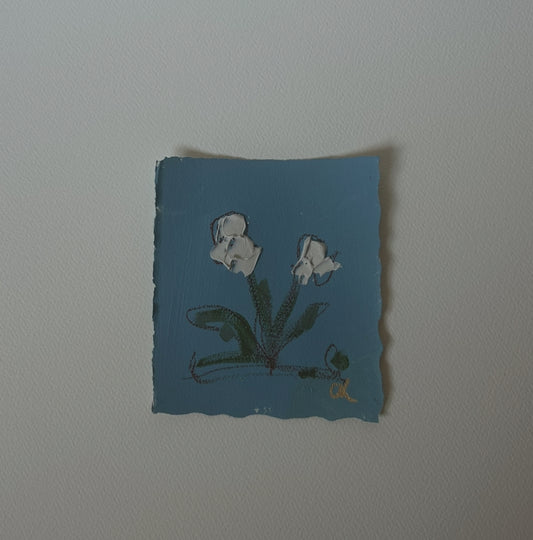 Textured floral French Blue II